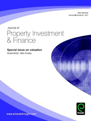 cover image of Journal of Property Investment & Finance, Volume 29, Issue 6